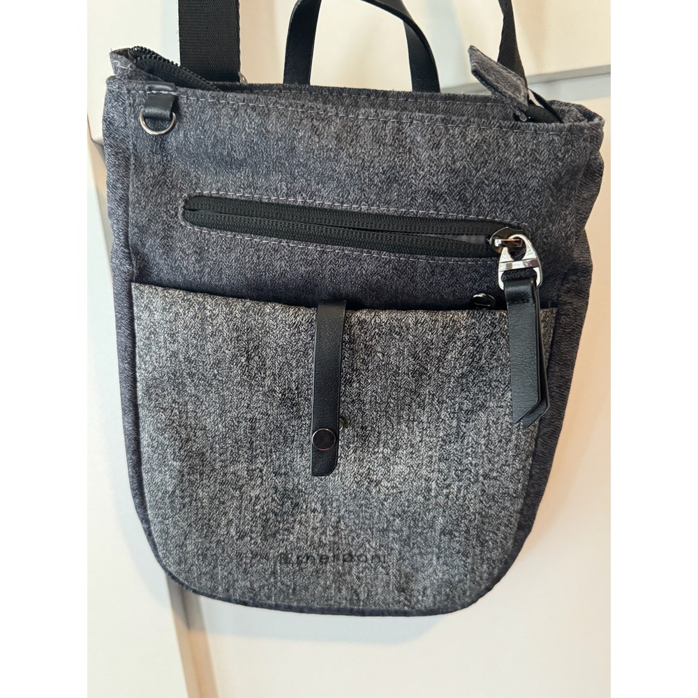 Sherpani Lima Crossbody‎ Bag Heathered Gray Herringbone Travel Messenger Purse